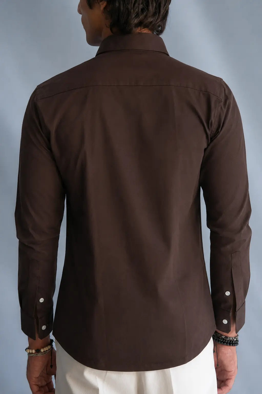 Brown Embroidered Shirt