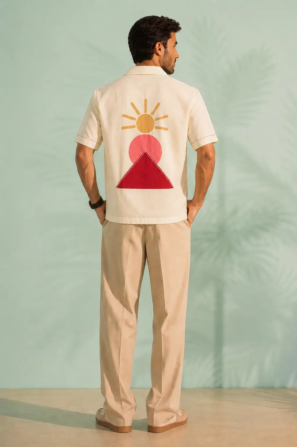 White Mushroom Patchwork Shirt