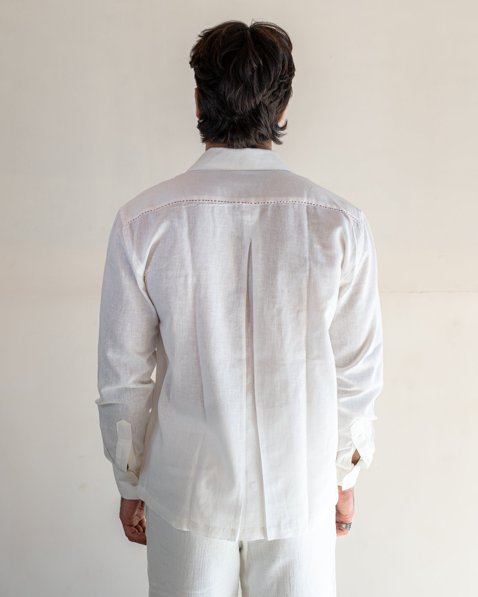 White Flap Pocket Shirt