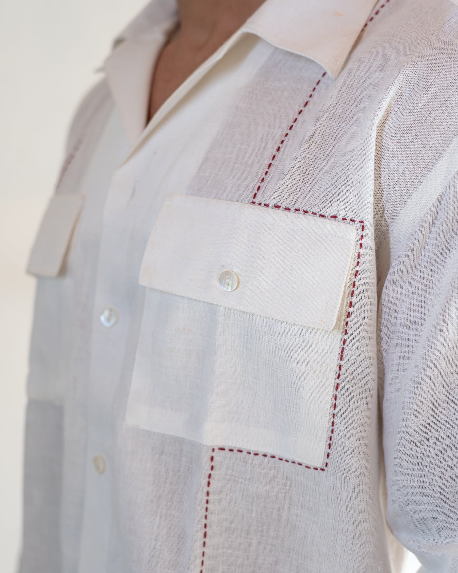 White Flap Pocket Shirt