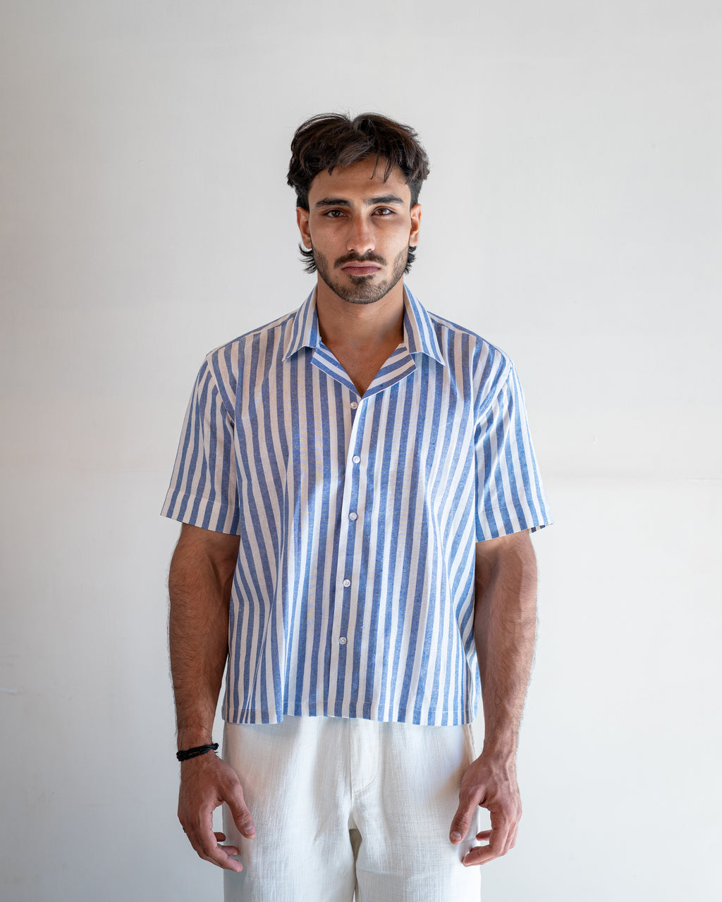 Blue Stripe Short Sleeve Shirt