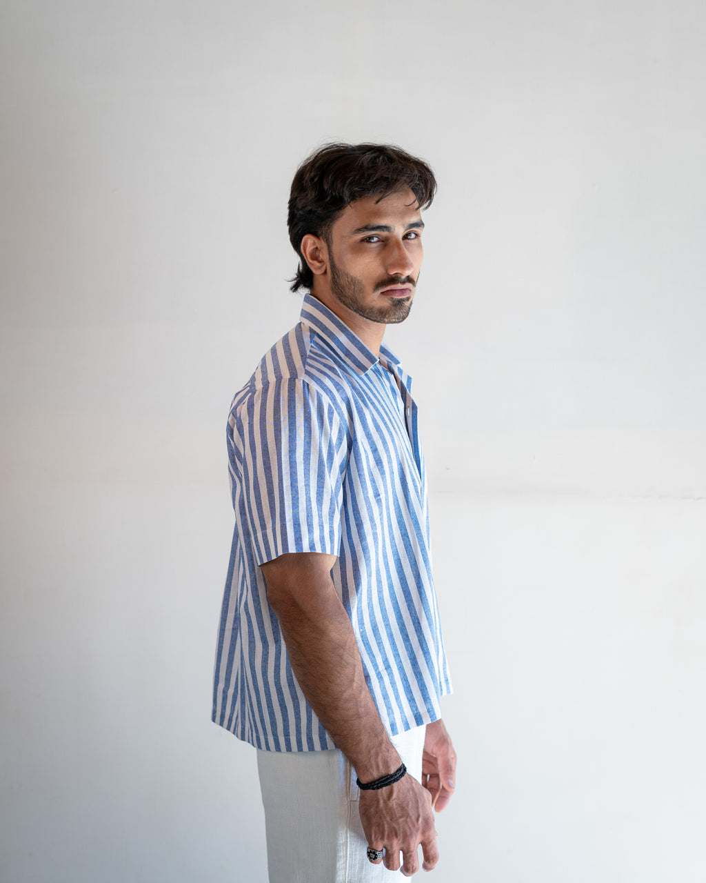 Blue Stripe Short Sleeve Shirt