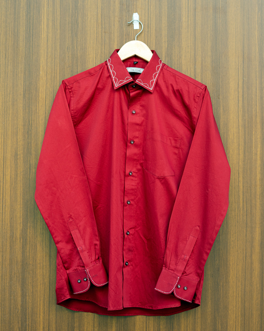 Red Collar Stitch Shirt