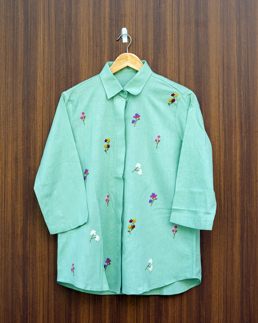 Mint Floral Shirt