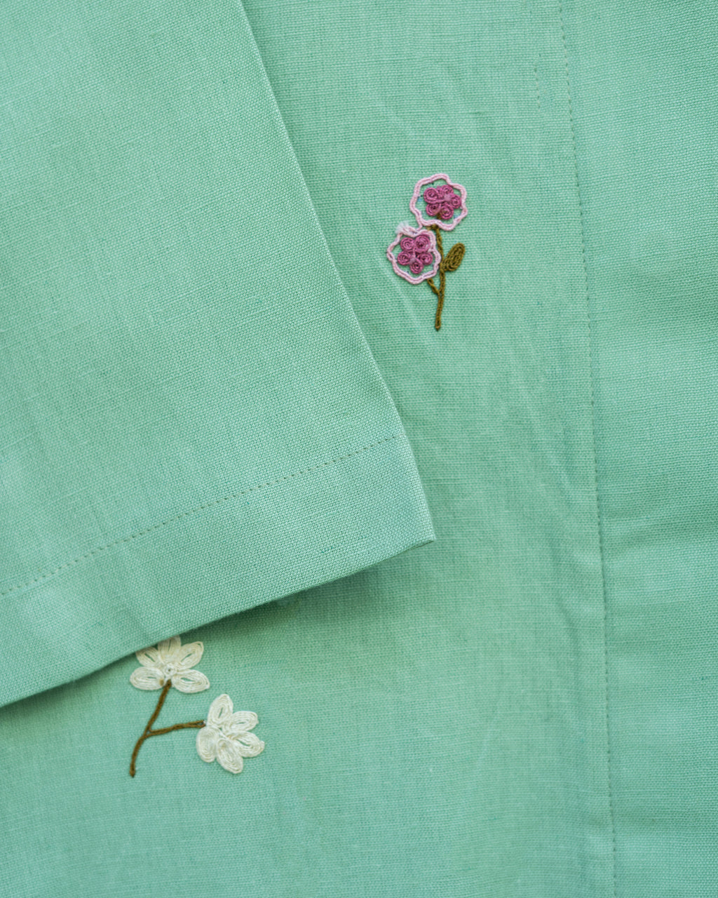 Mint Floral Shirt