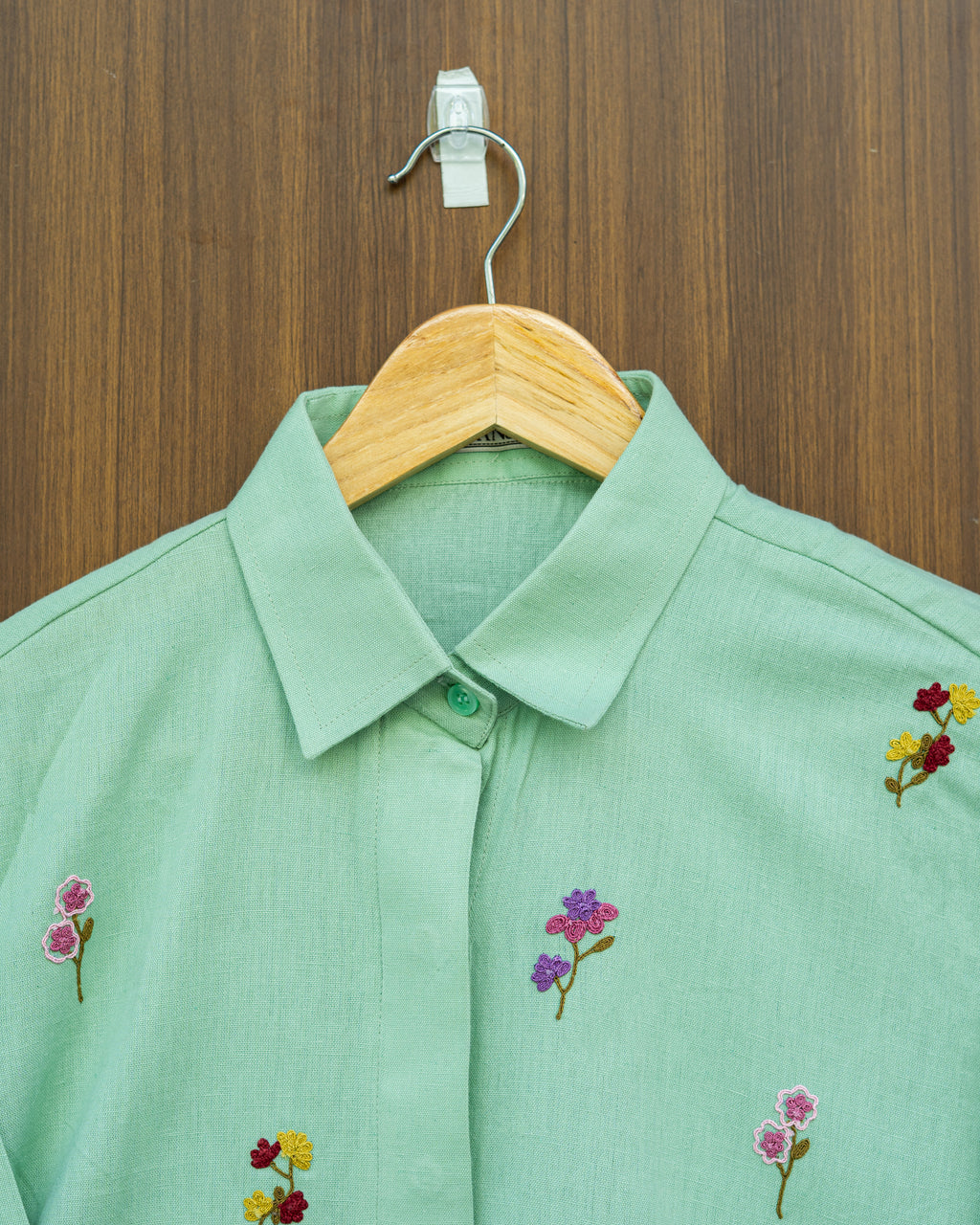 Mint Floral Shirt