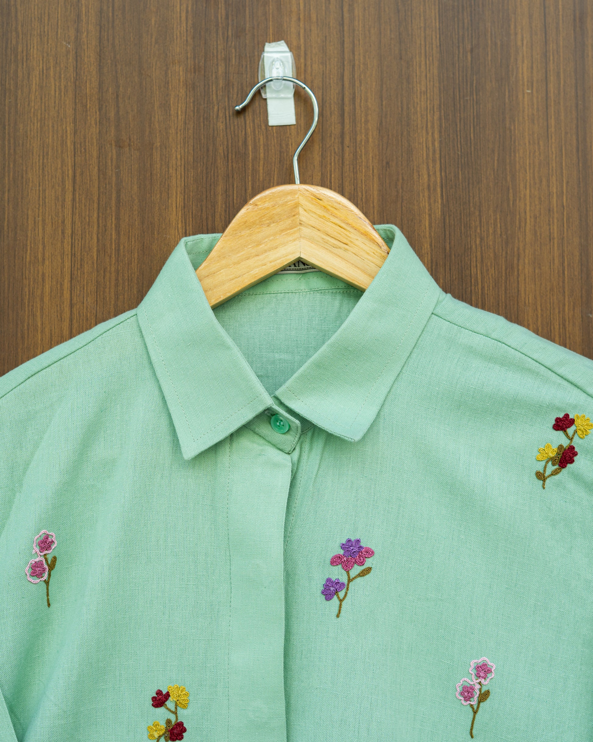 Mint Floral Shirt