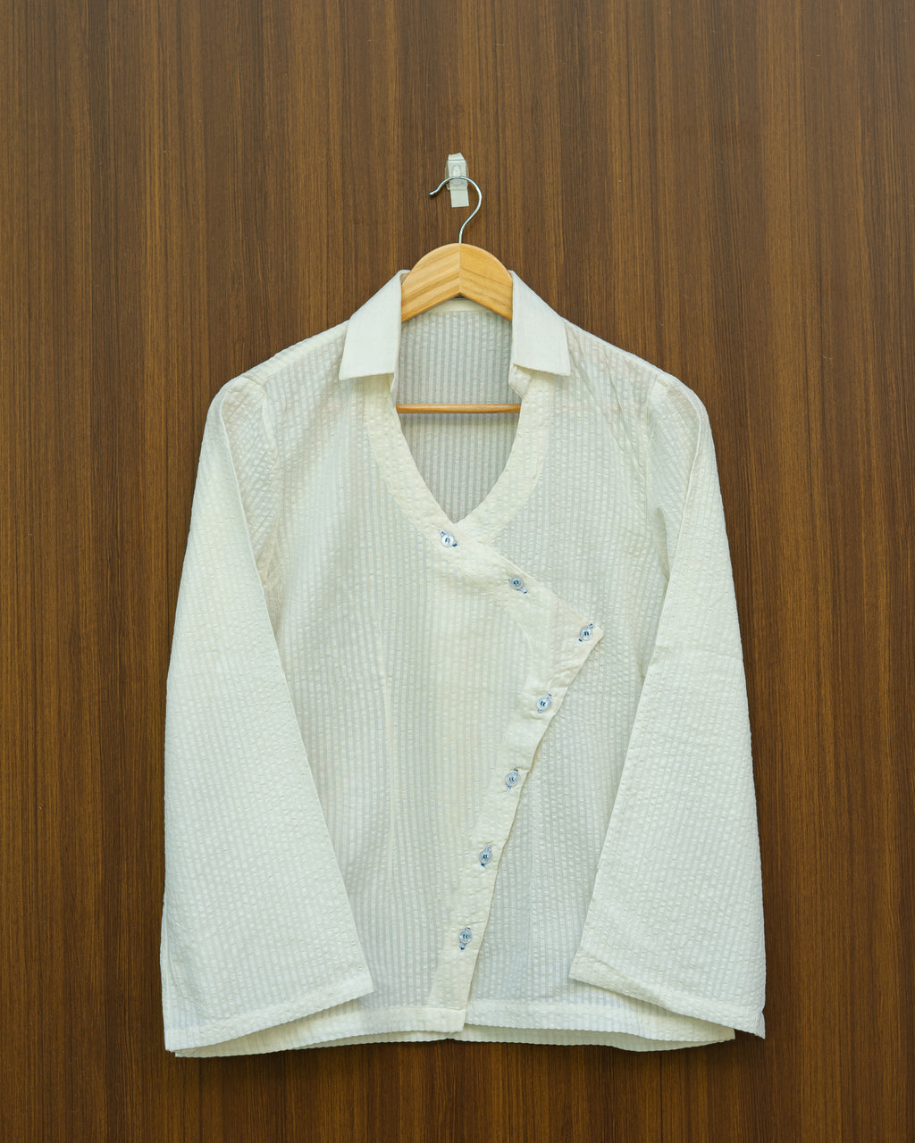 Textured Wrap Shirt