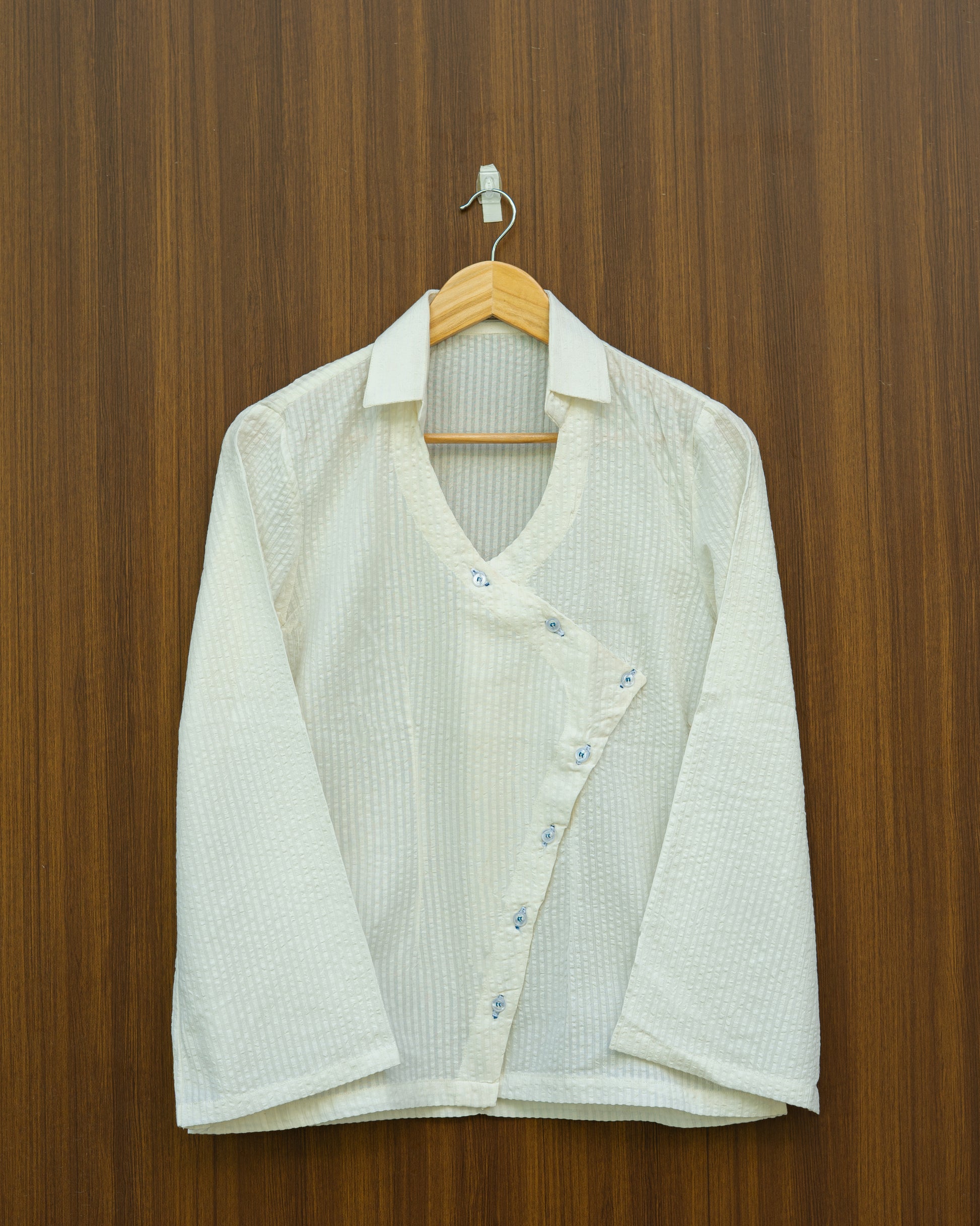 Textured Wrap Shirt