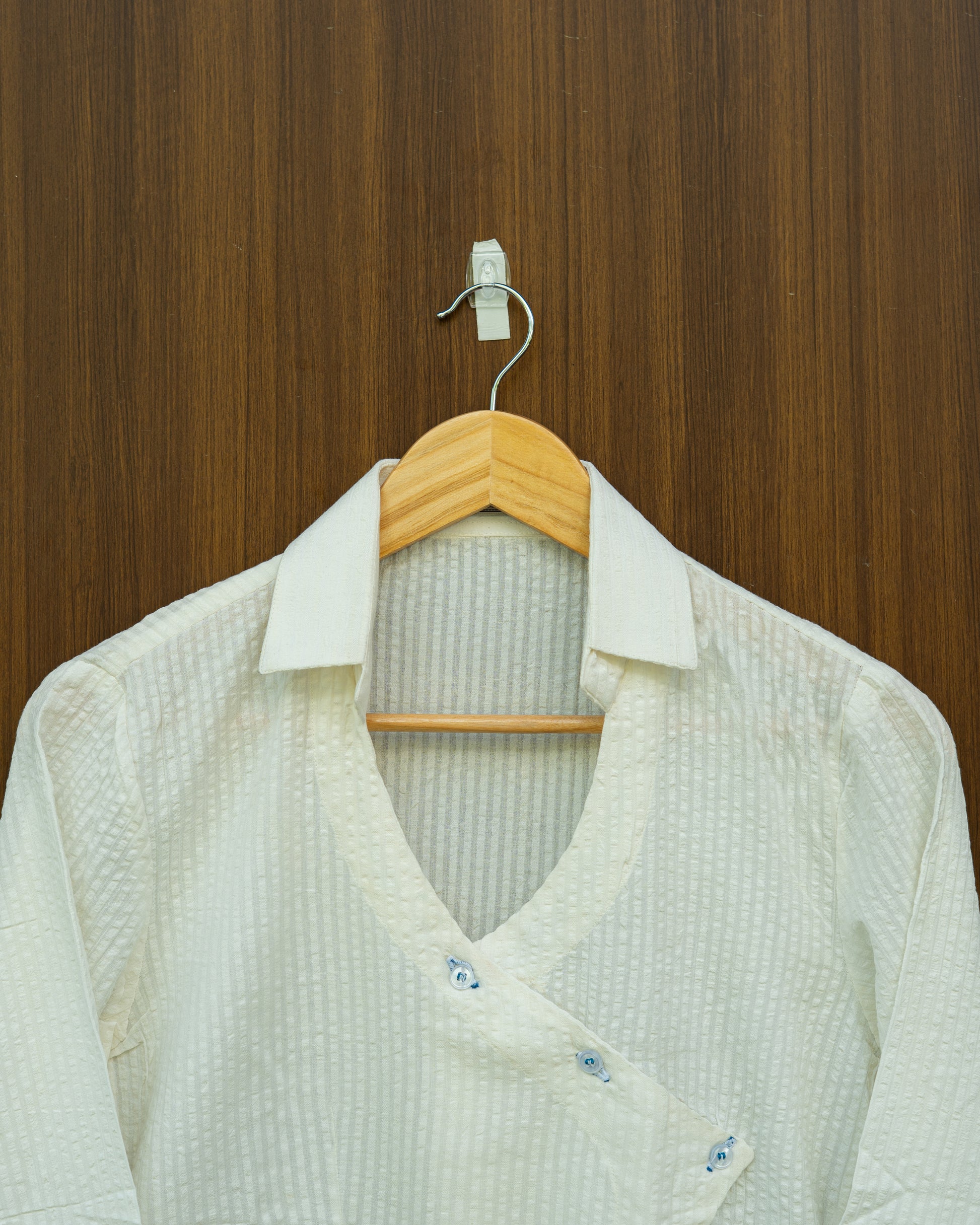 Textured Wrap Shirt