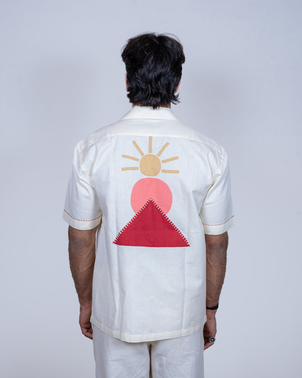 White Mushroom Patchwork Shirt