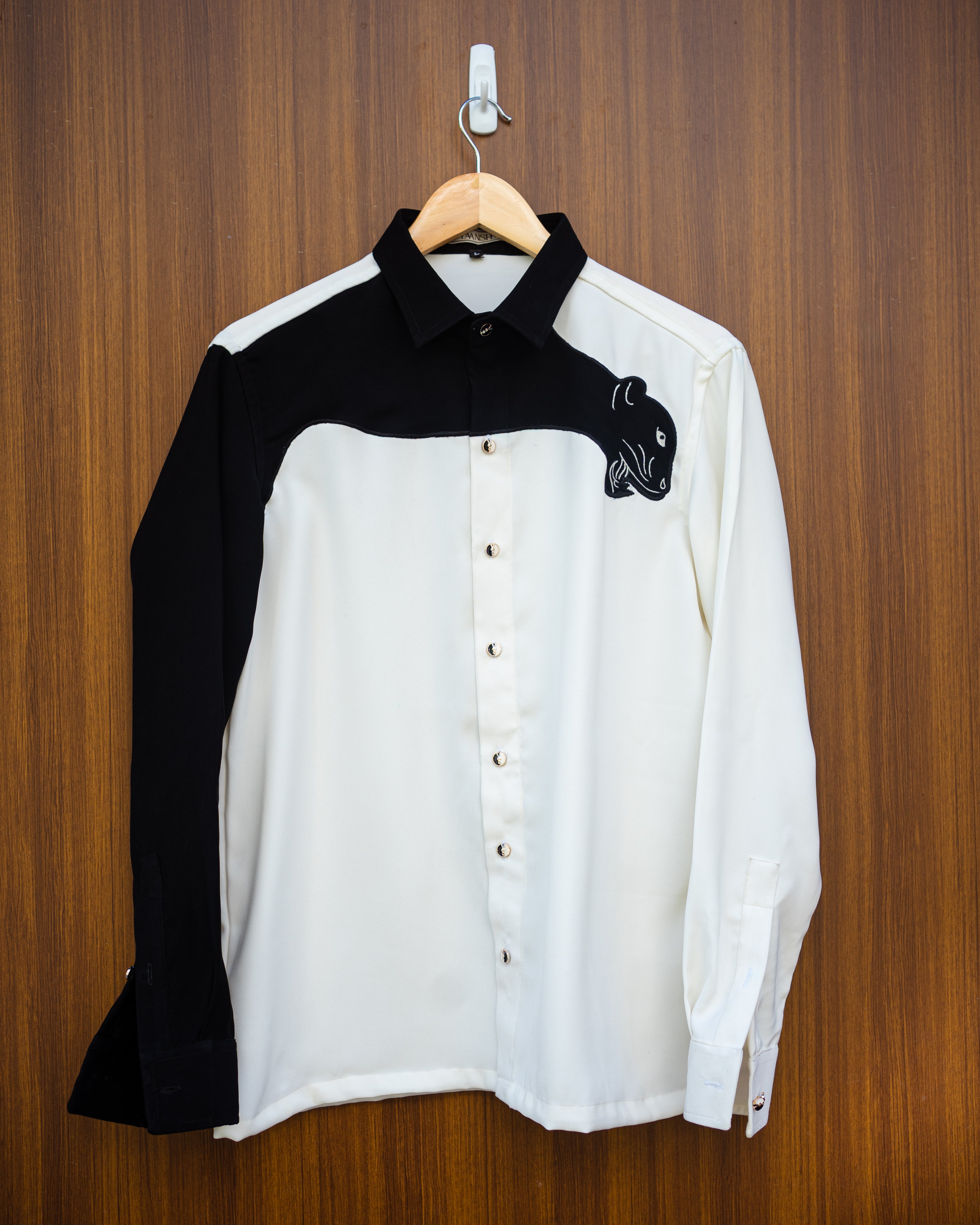Black & white jaguar shirt