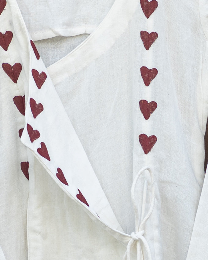 Heartwrap Linen Top