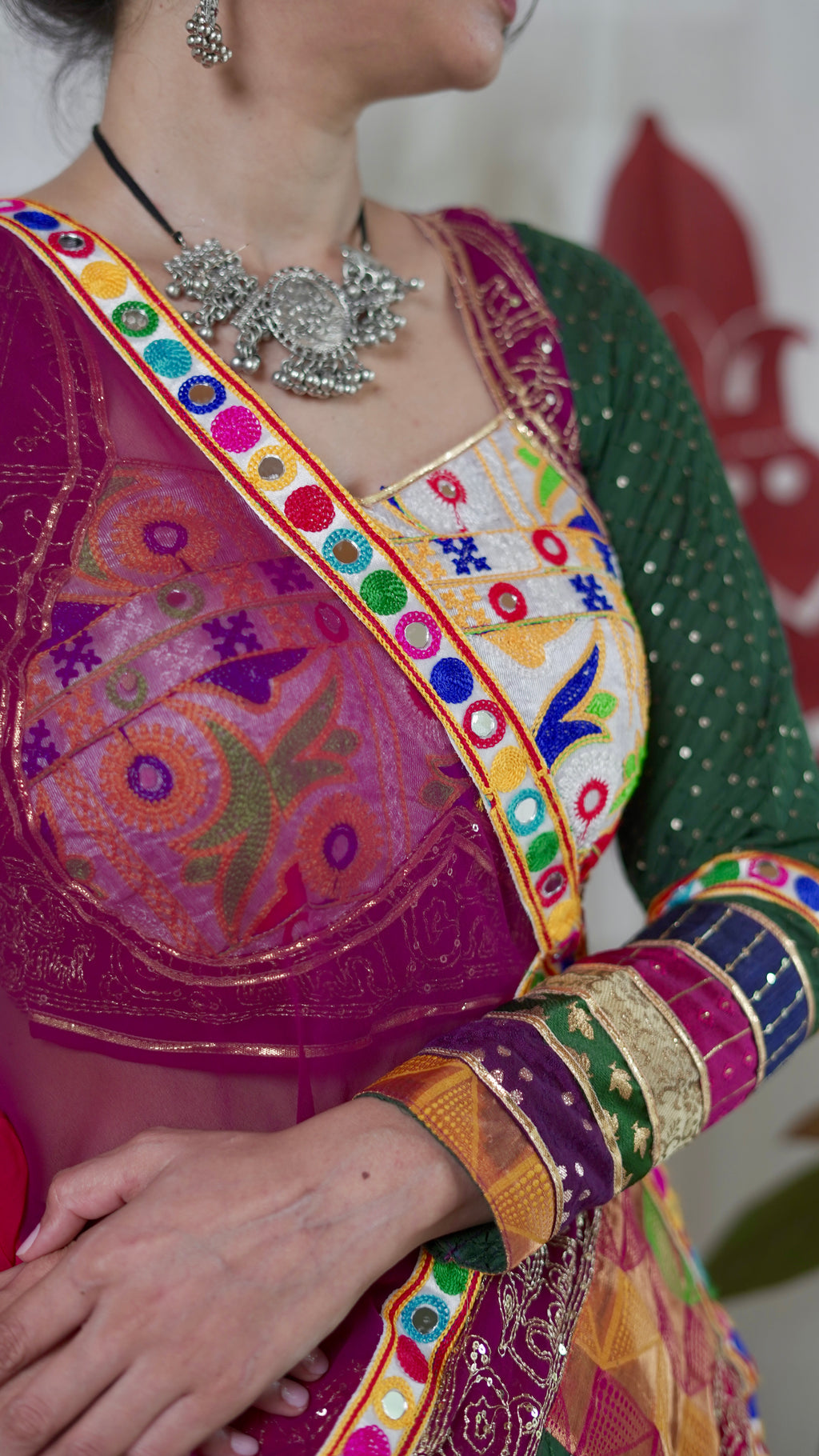 Vintage Multicolour Patchwork Lehenga Set