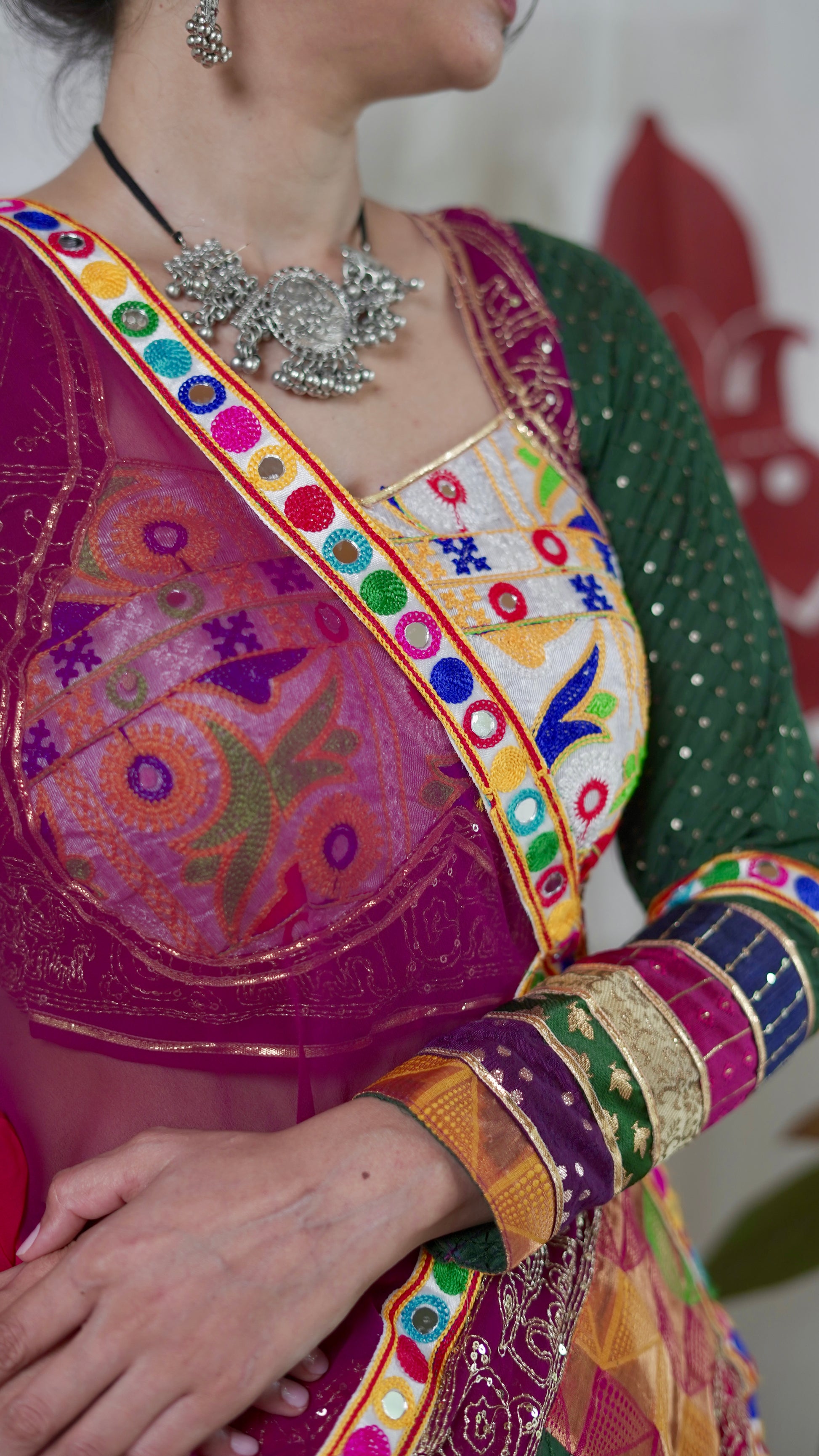 Vintage Multicolour Patchwork Lehenga Set