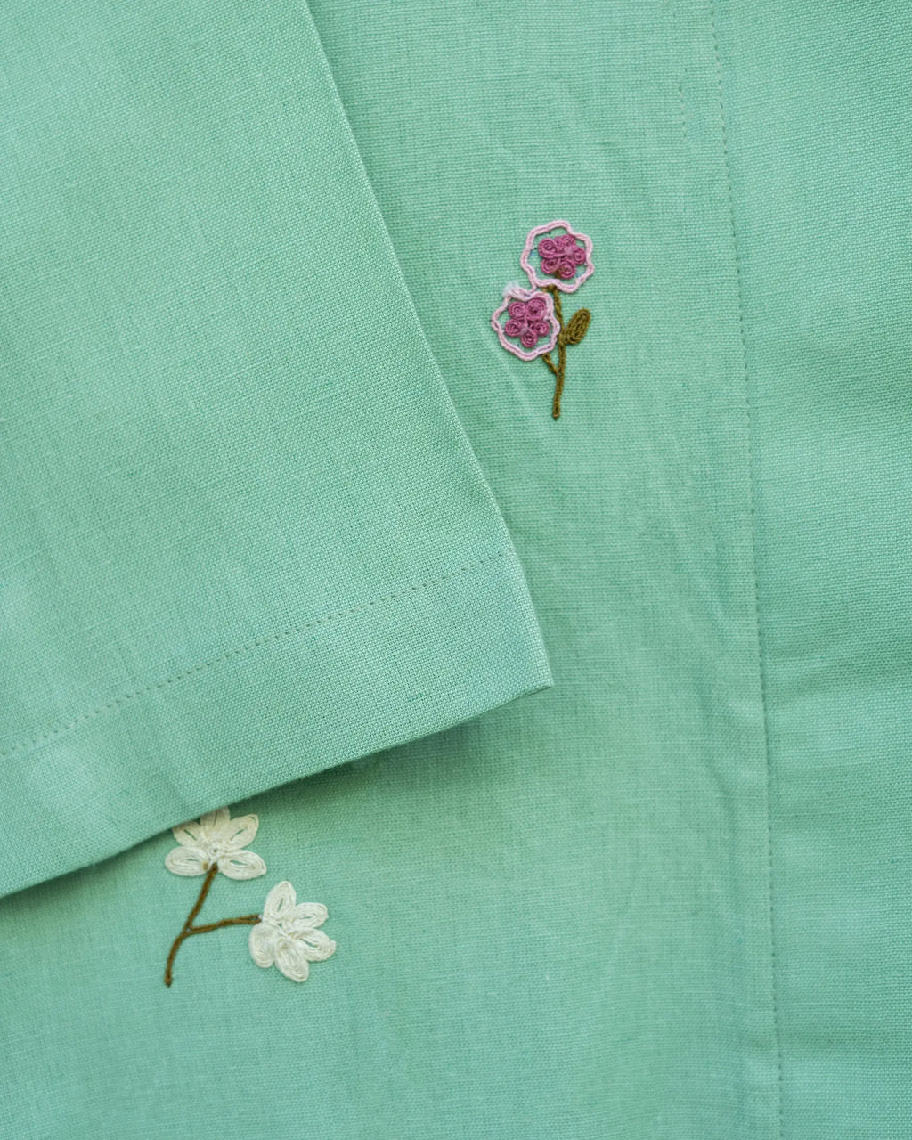 Mint Floral Shirt