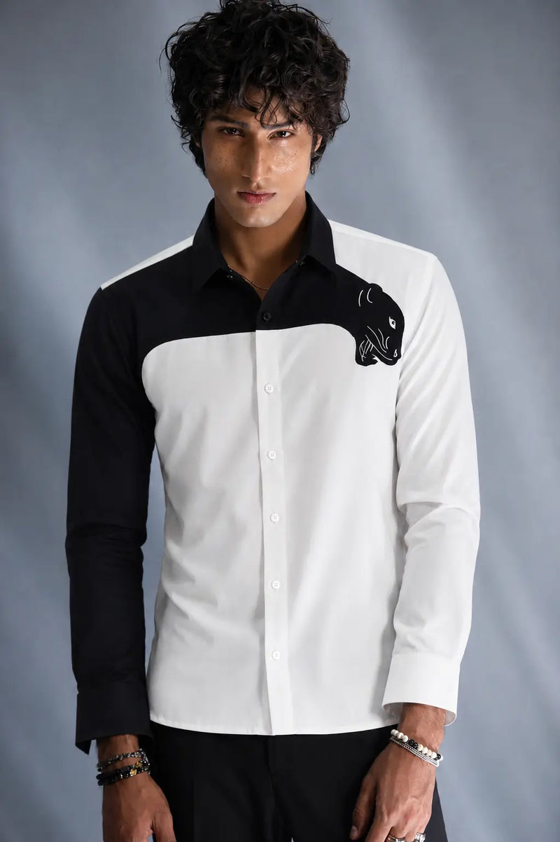Black & white jaguar shirt