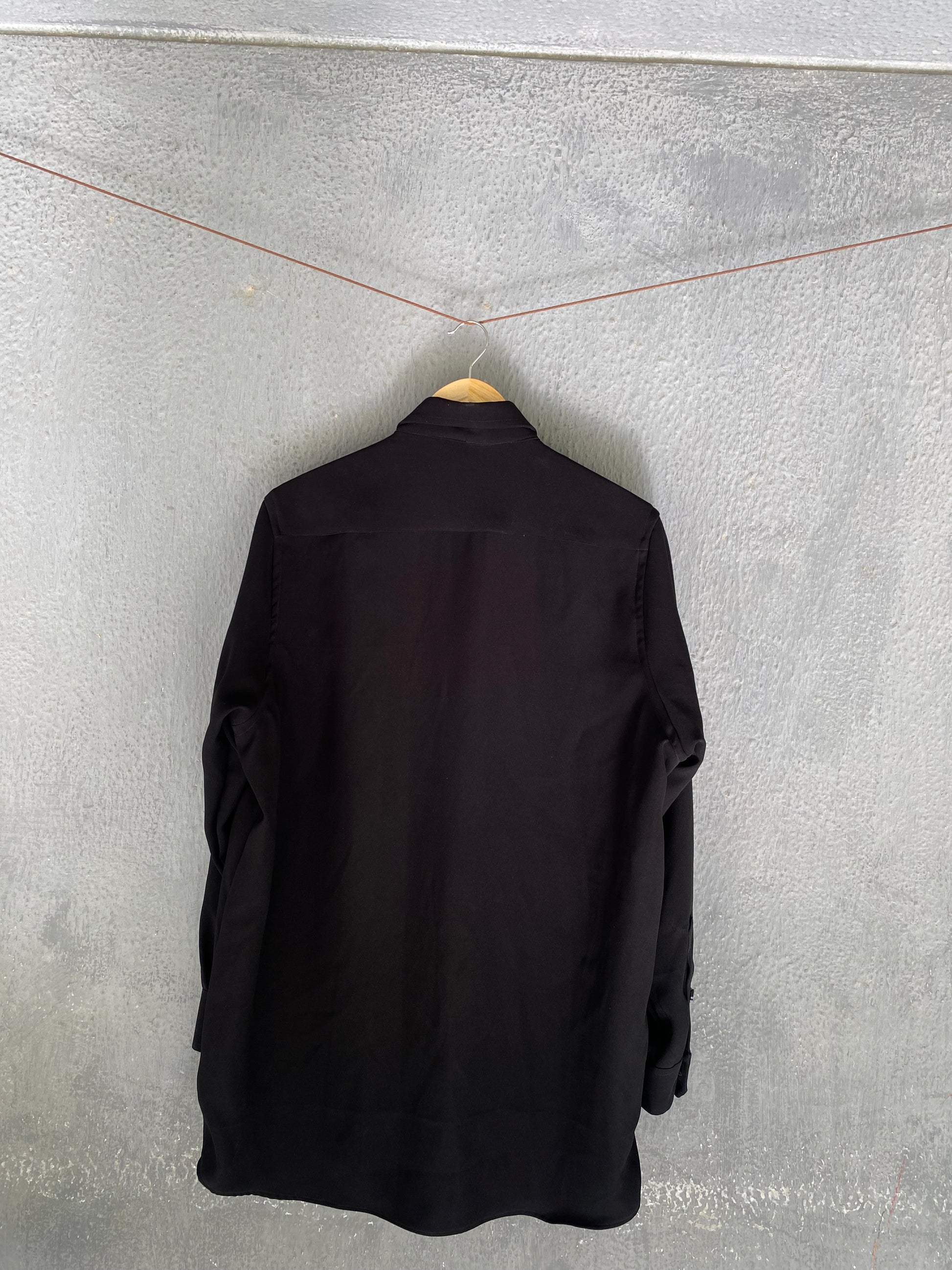 Black Embellished Pocket Shirt