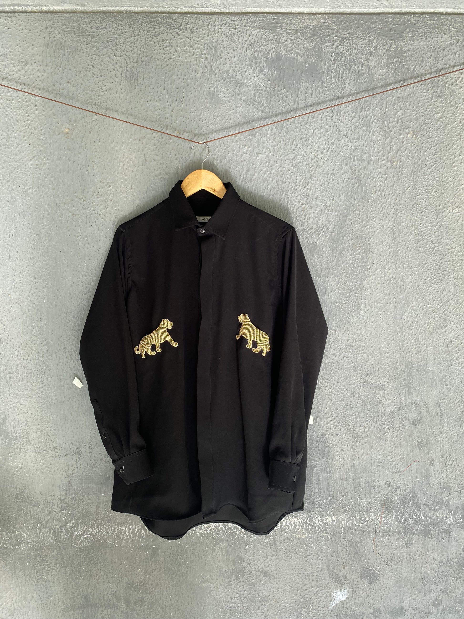 Black Tiger Embellished Shirt