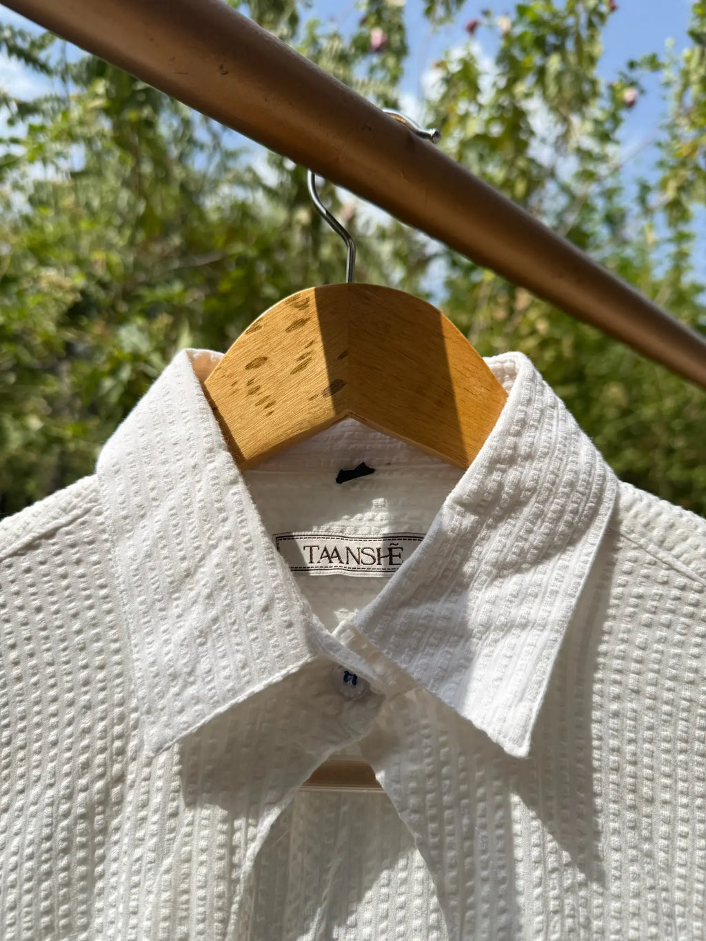 Ivory keyhole shirt