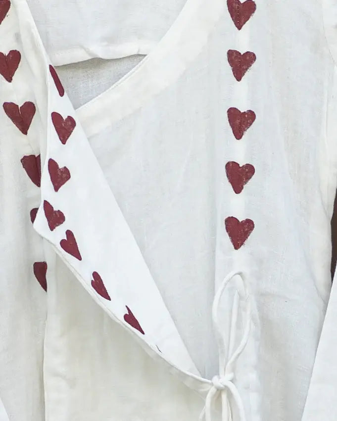 Heartwrap Linen Top