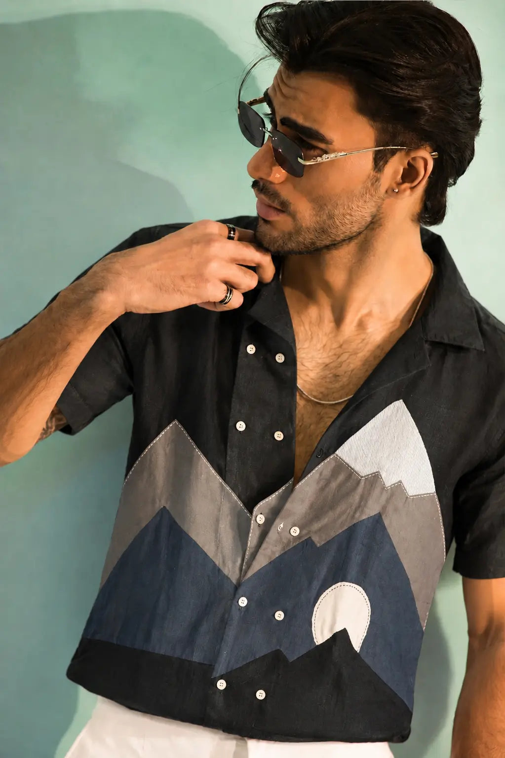 Black Mountain Patchwork Shirt