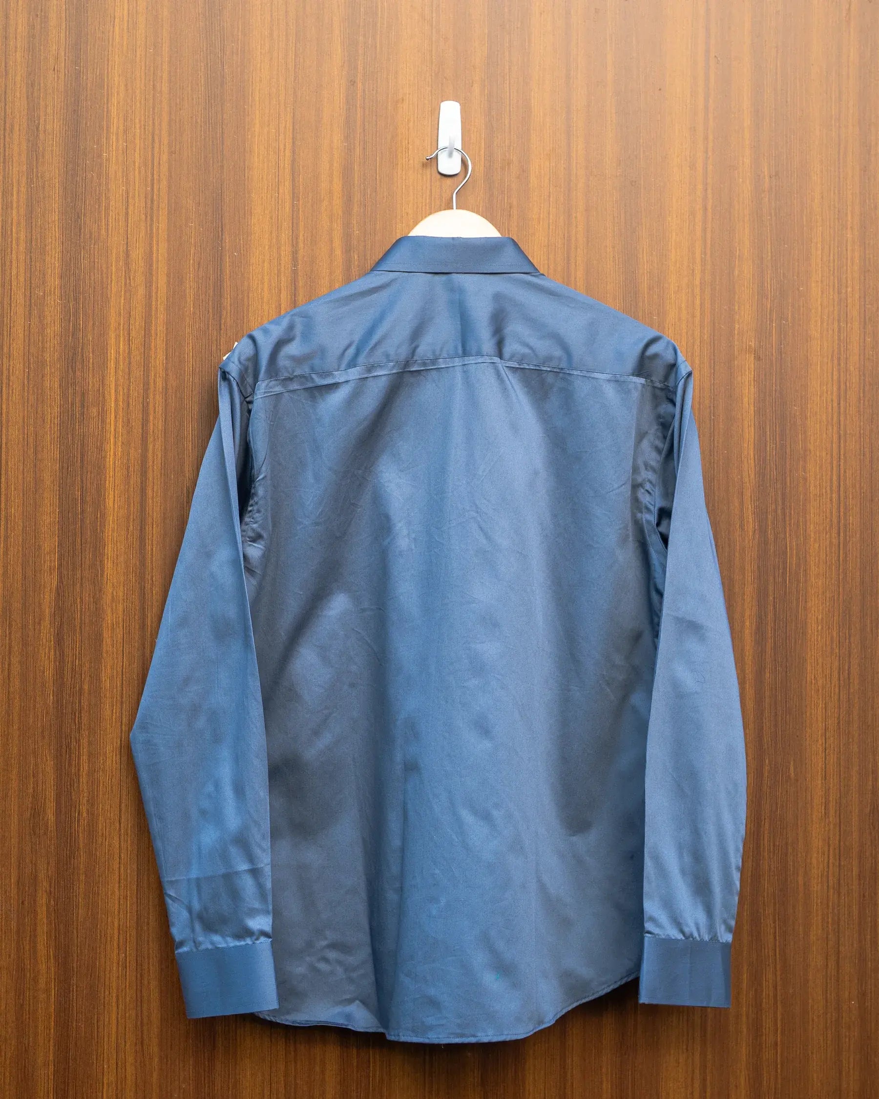 Slate Blue Horse Embroidery Shirt