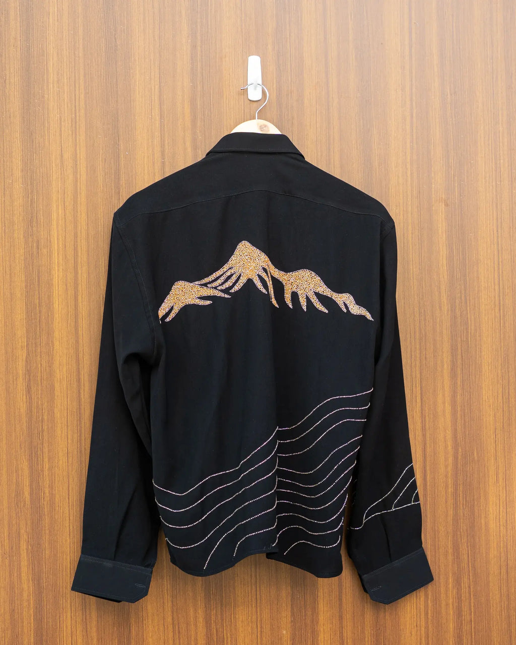 Black cutdana work shirt