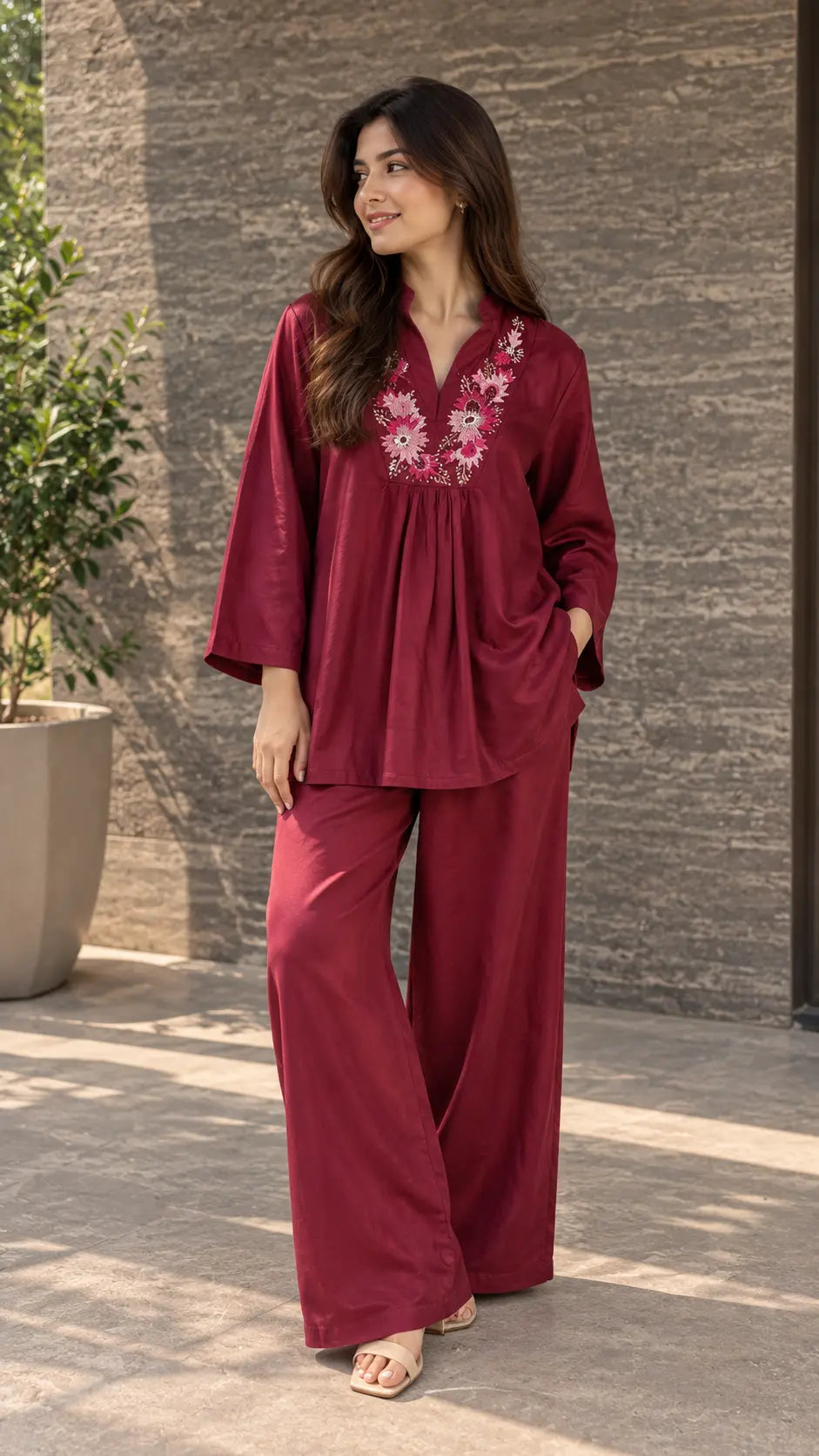 Magenta Floral Co-ord Set