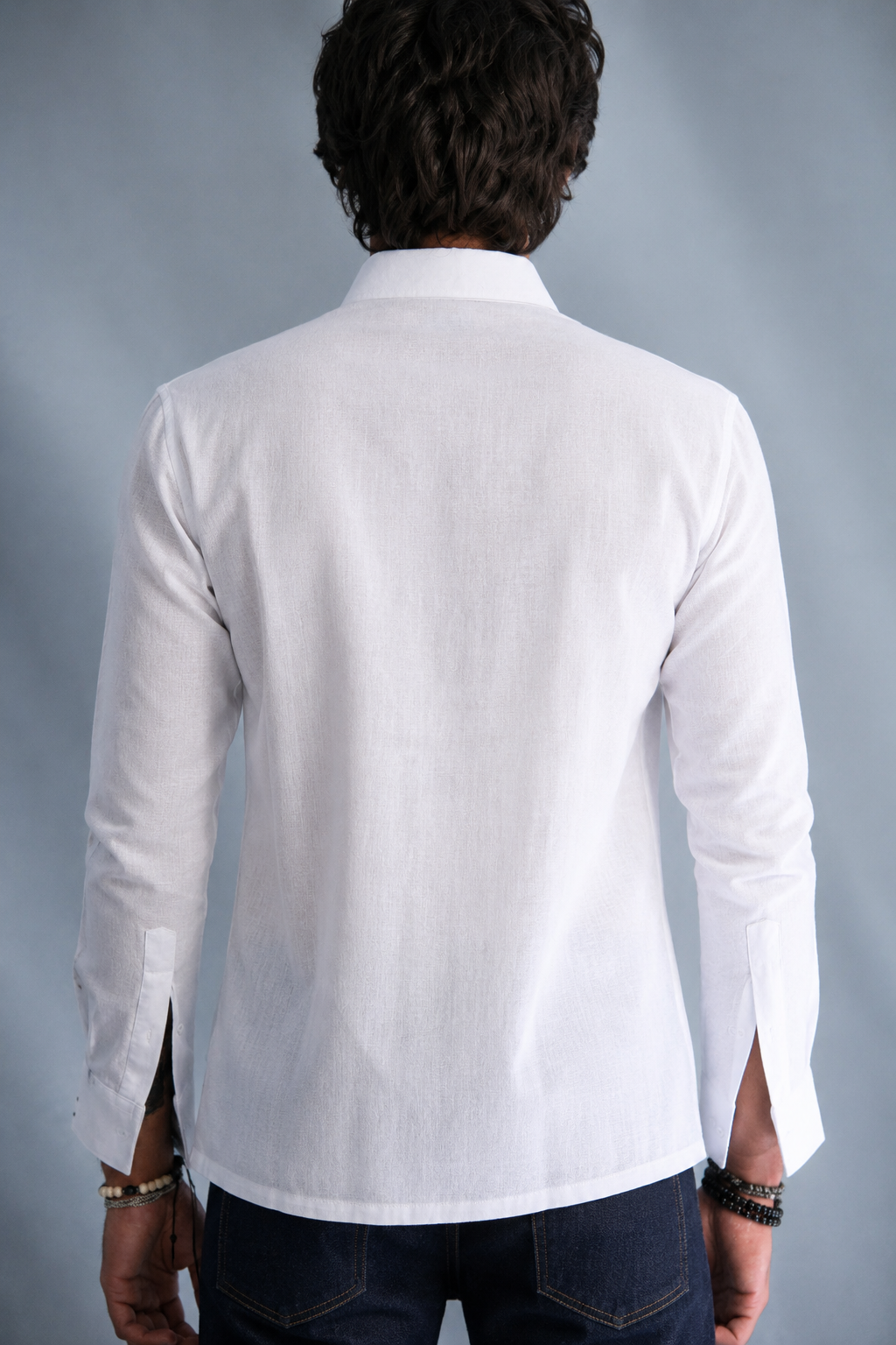 White Pocket Embroidery Shirt